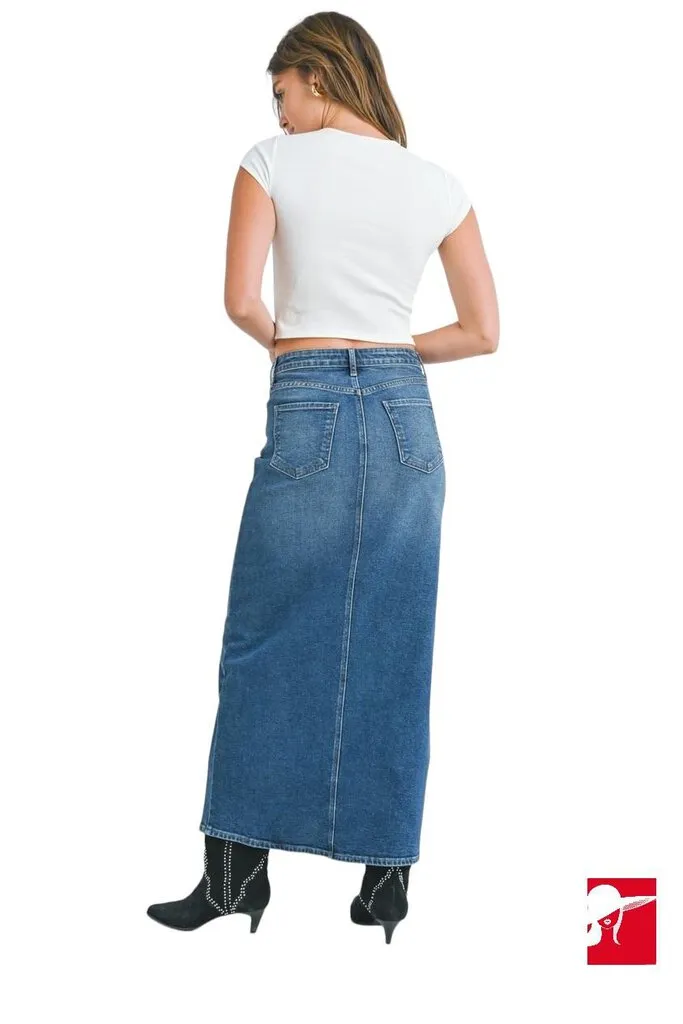 Just Black Midi denim skirt NEW size M