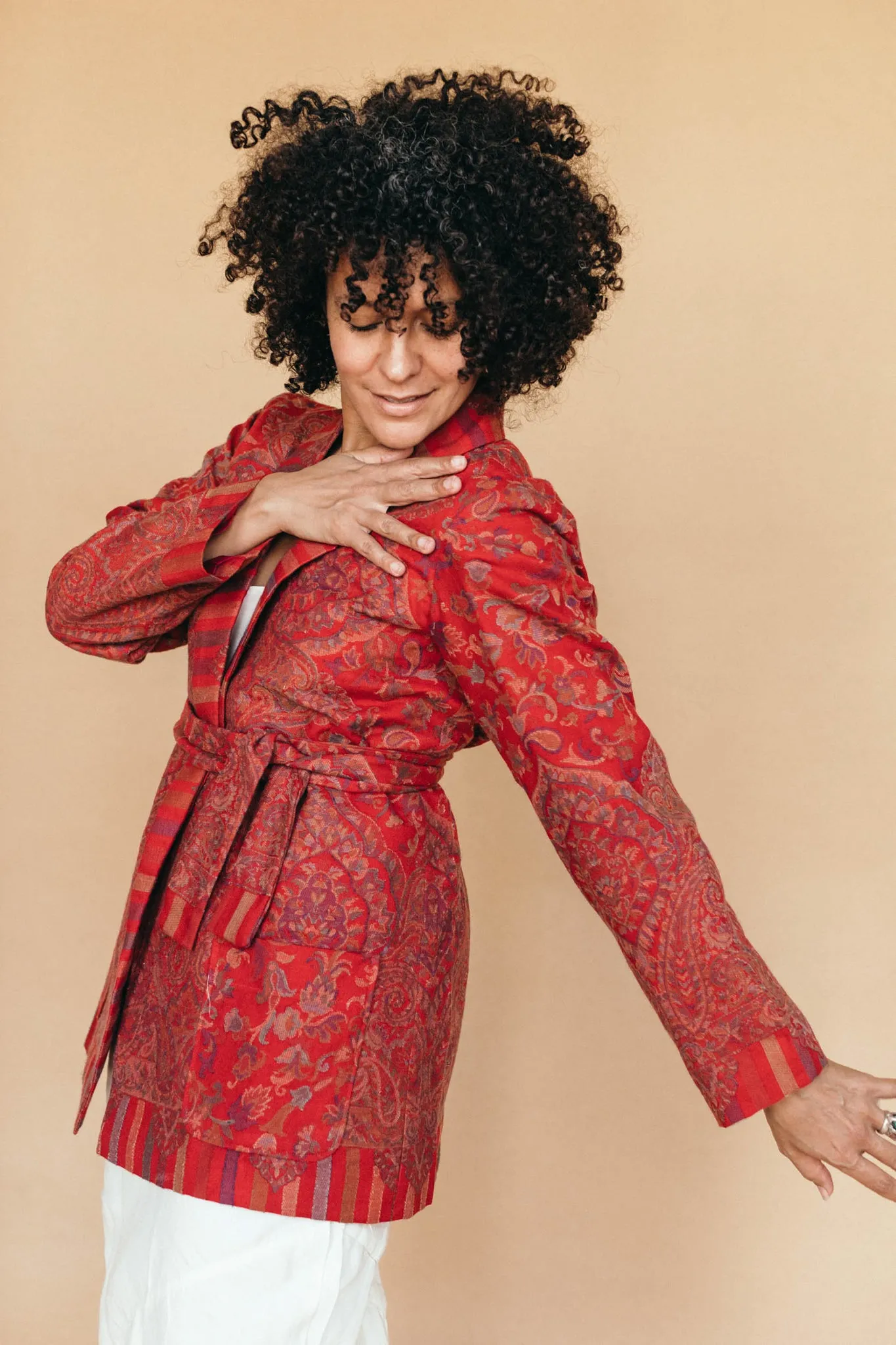 Kamla Kani Wool Wrap Coat