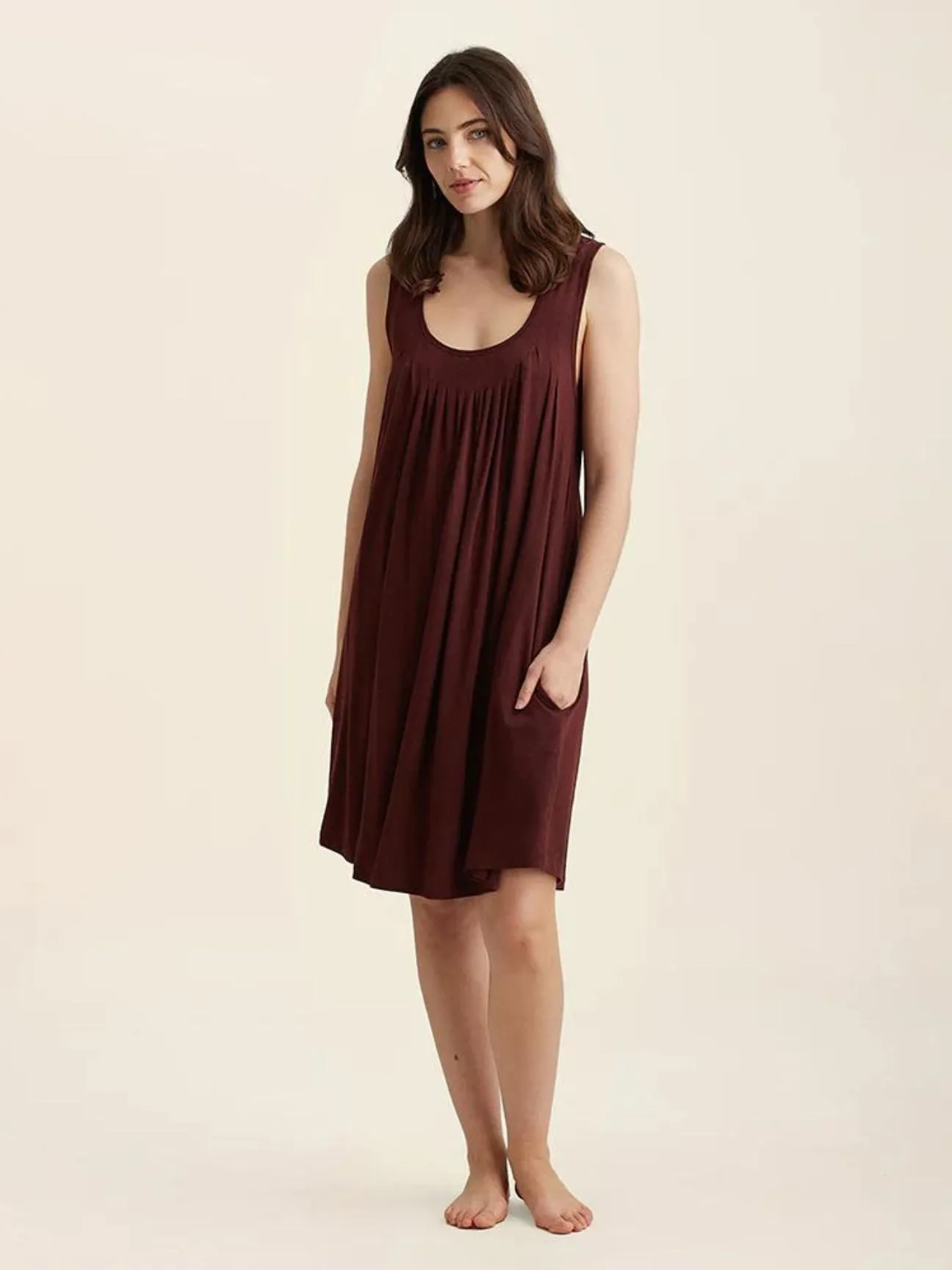 Kate Modal Soft Pleat Curved Nightie