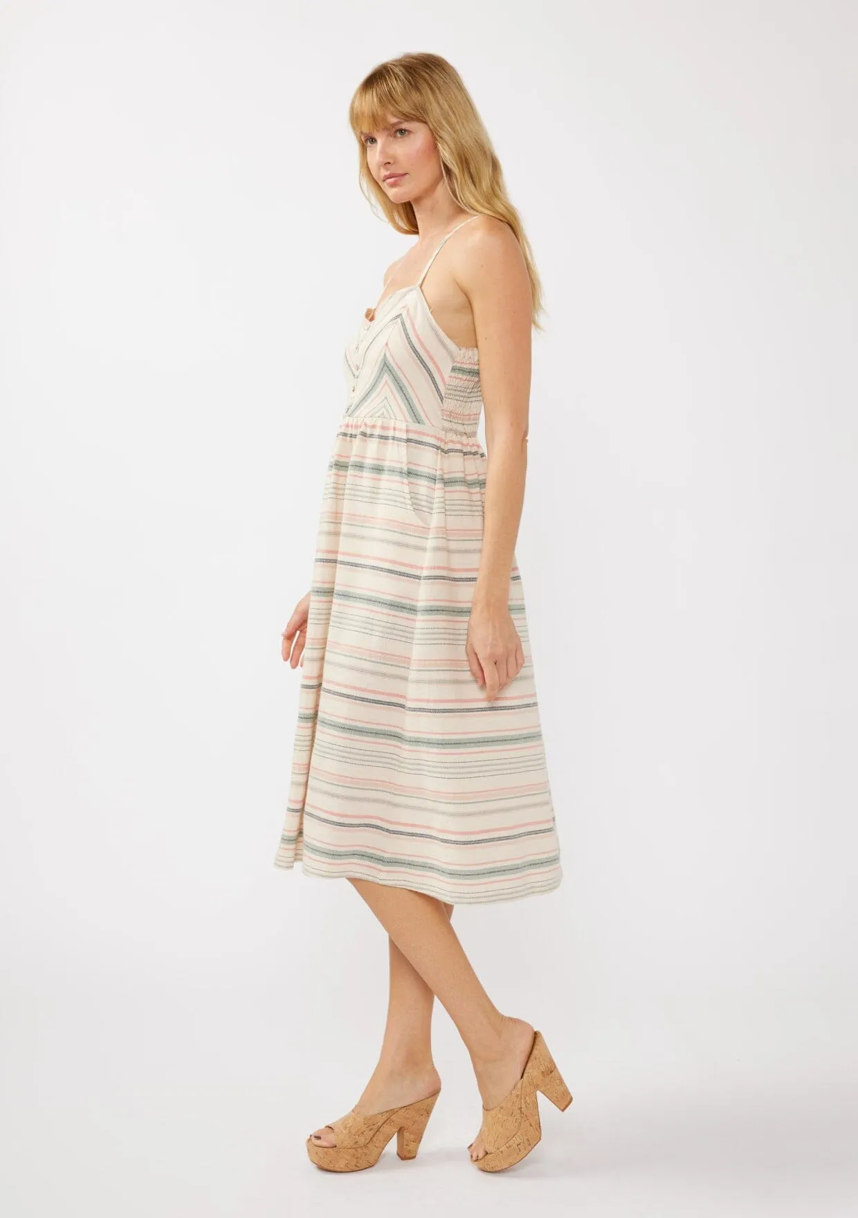 Kelsey Striped Midi Dress