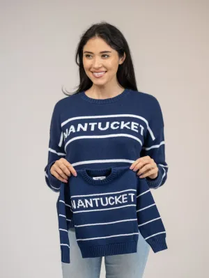 Kids Nantucket Sweater in Navy Stripe
