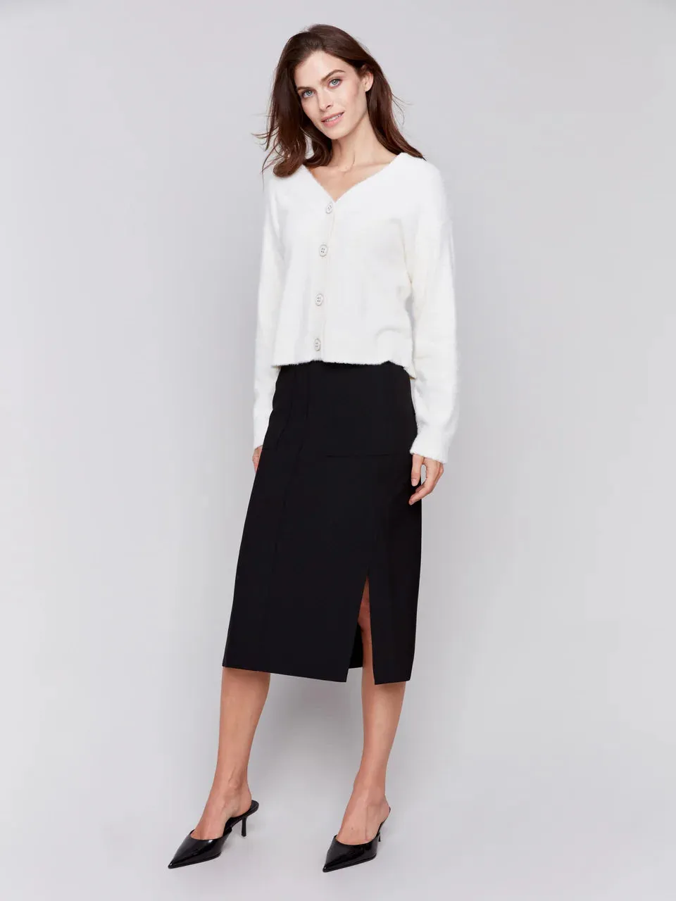 Knee Length Black Skirt