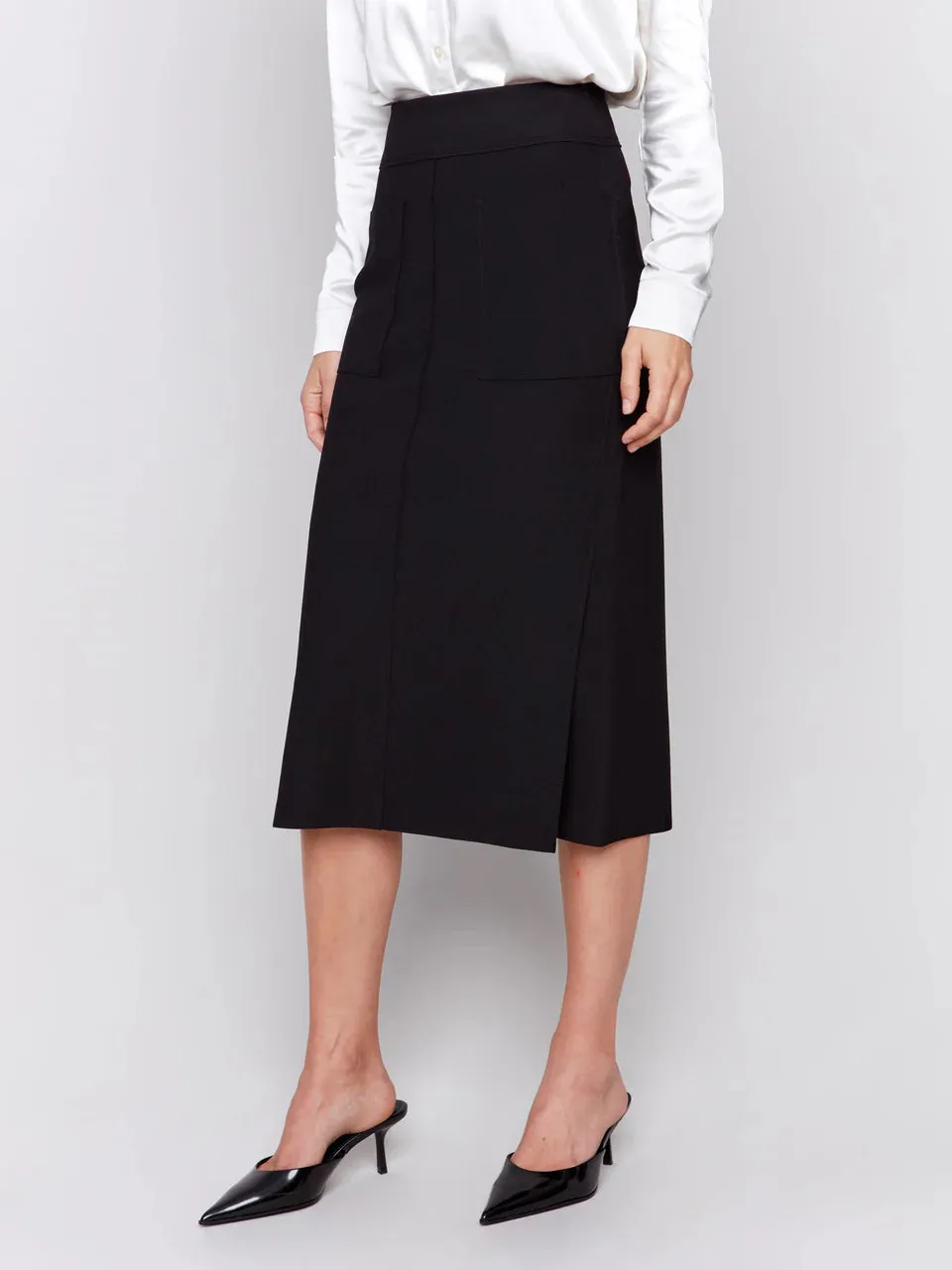 Knee Length Black Skirt