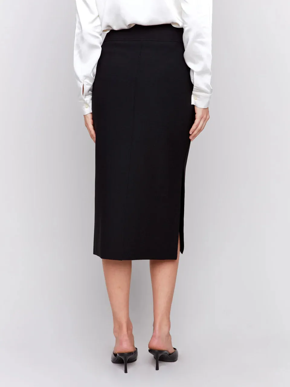 Knee Length Black Skirt