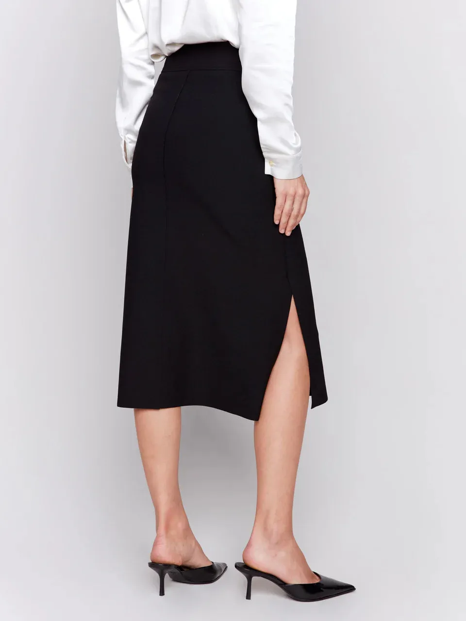 Knee Length Black Skirt