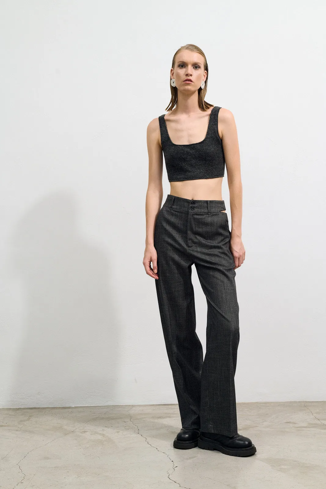 Knitted crop top