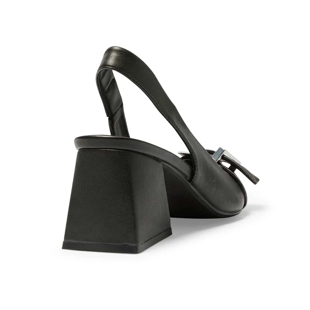 Legacy Heel in Black Smooth
