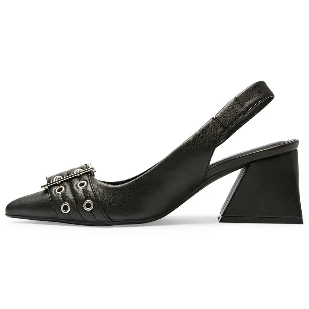 Legacy Heel in Black Smooth
