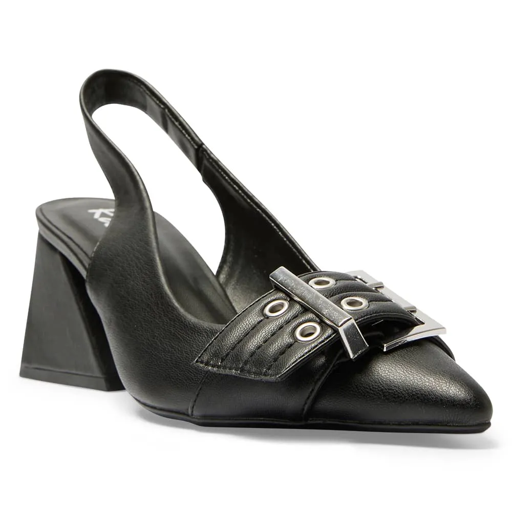 Legacy Heel in Black Smooth