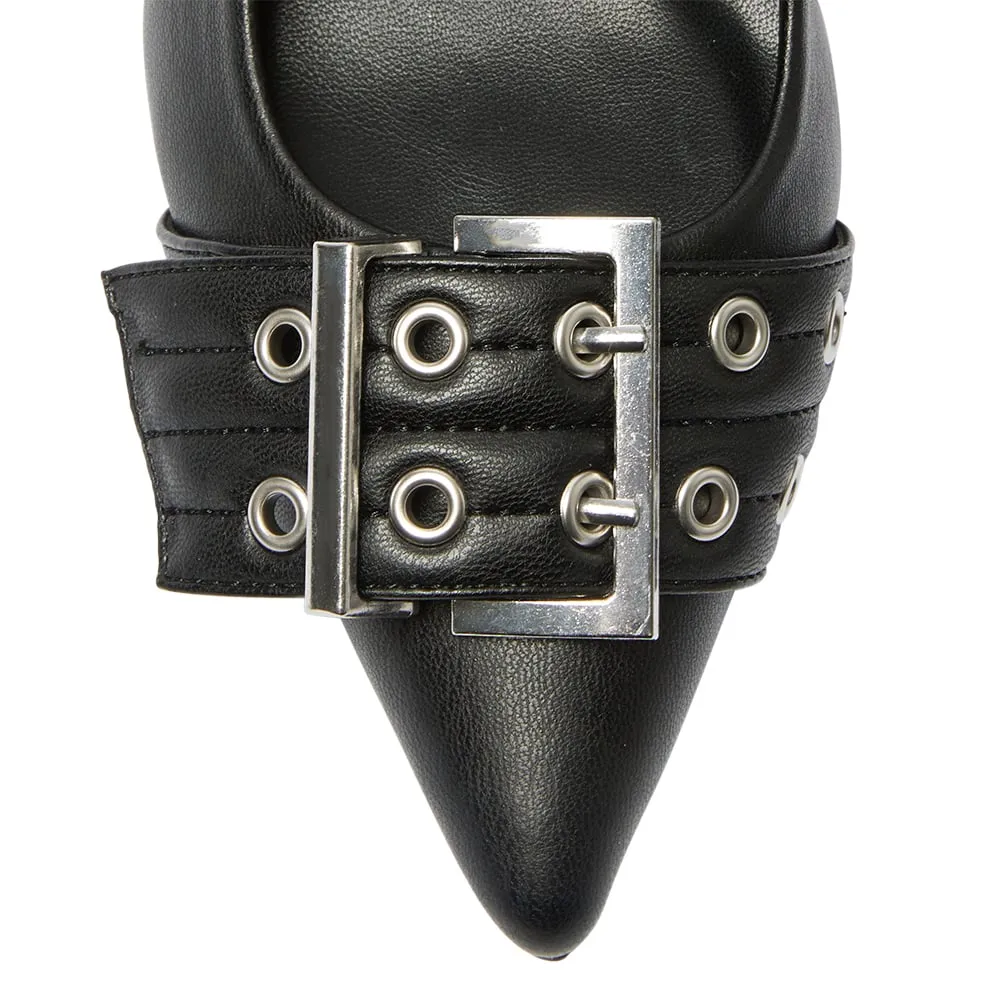 Legacy Heel in Black Smooth