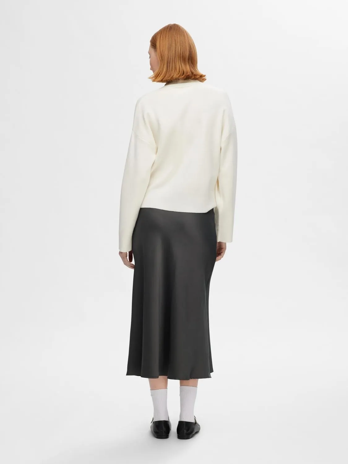 Lena Hw Midi Skirt - Volcanic Ash