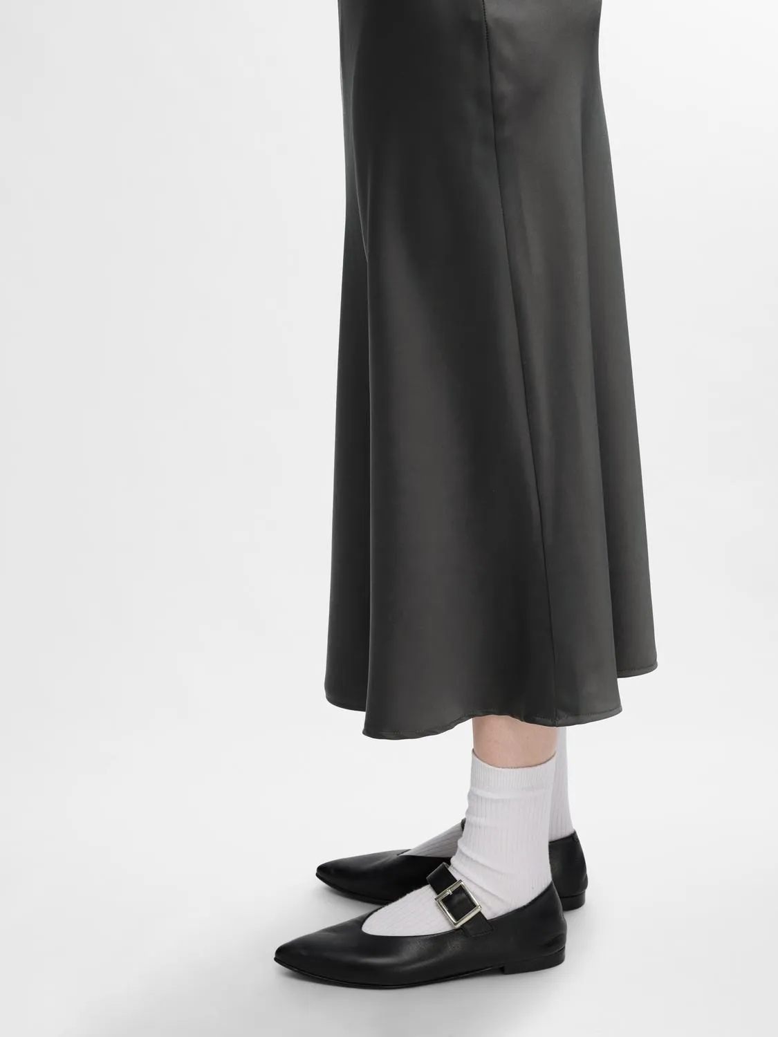 Lena Hw Midi Skirt - Volcanic Ash
