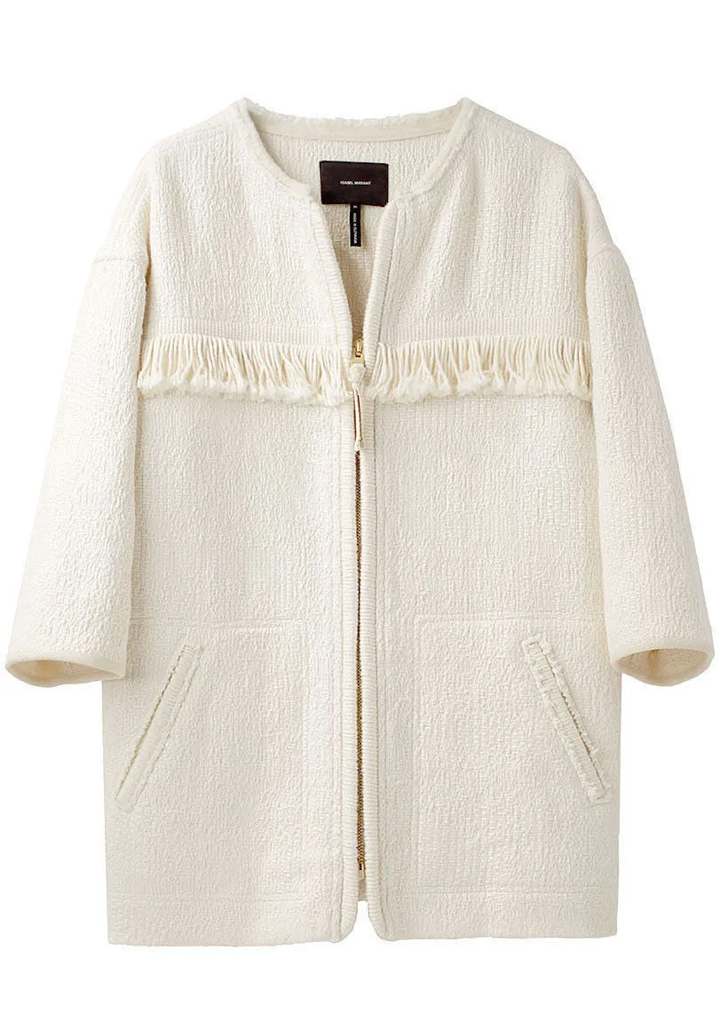 Leoni Zip-Up Knit Coat