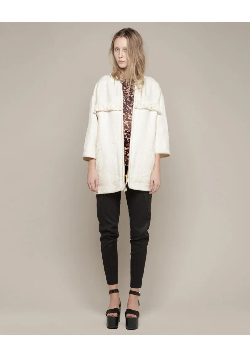 Leoni Zip-Up Knit Coat