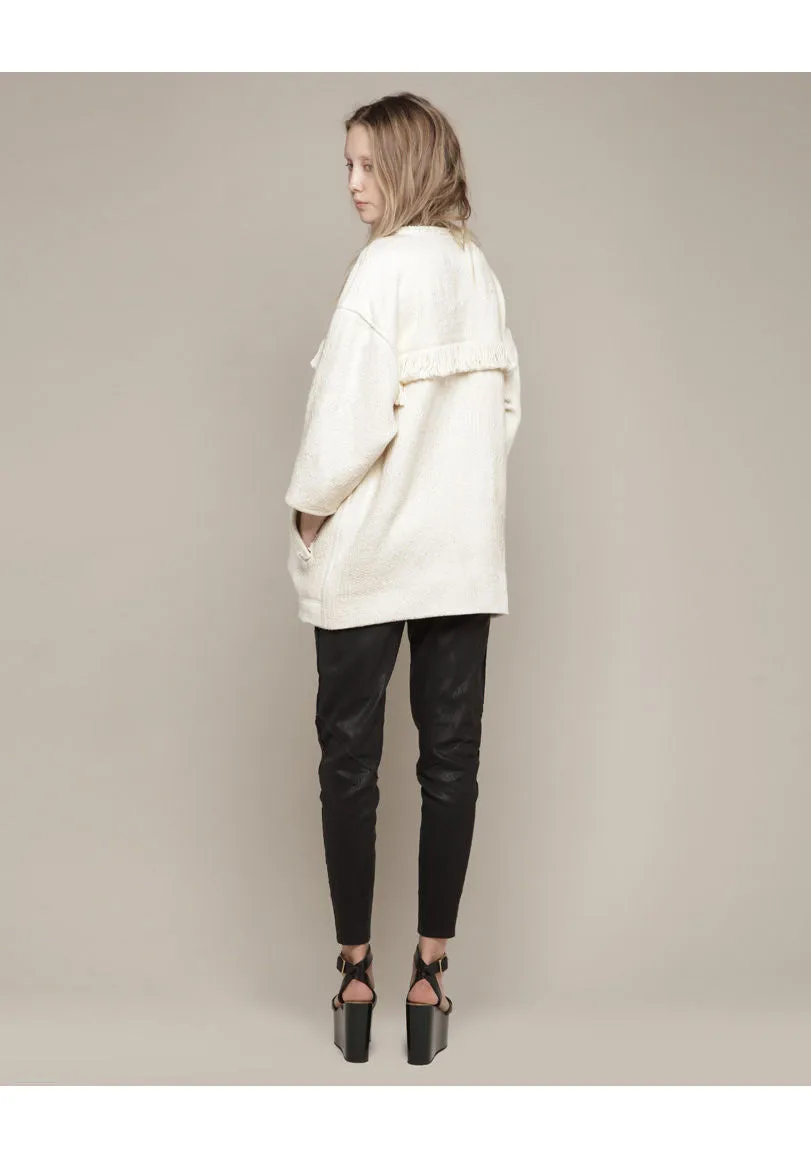 Leoni Zip-Up Knit Coat