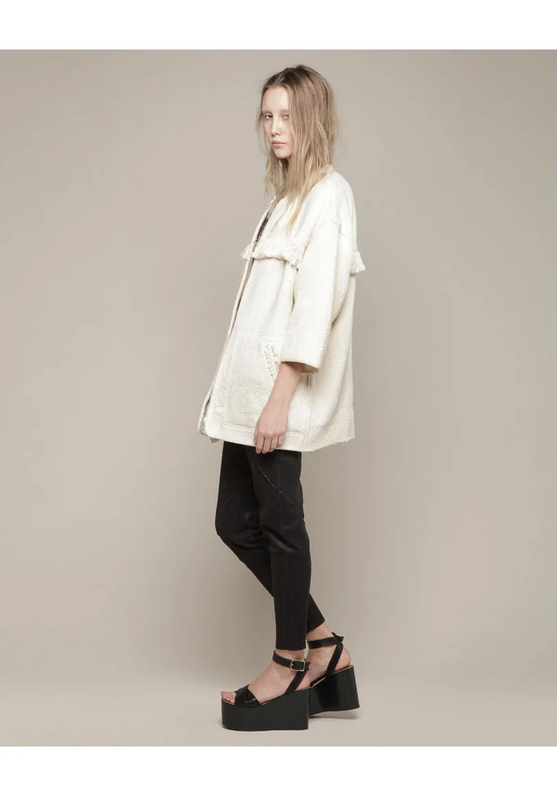 Leoni Zip-Up Knit Coat