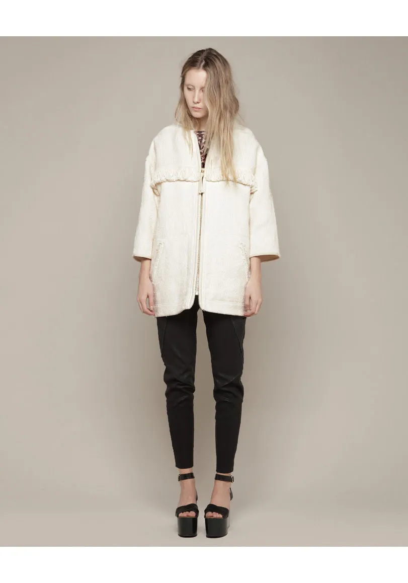 Leoni Zip-Up Knit Coat