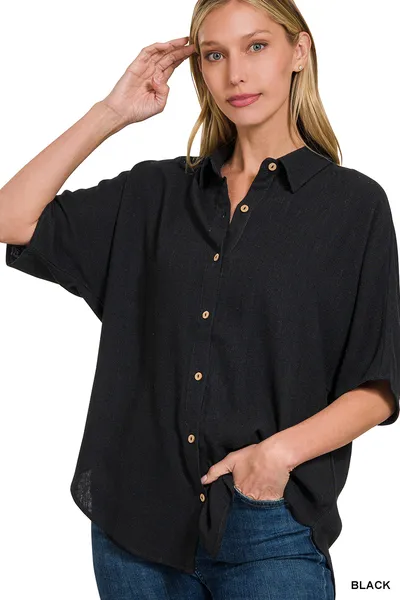 Linen Dolman Sleeve Shirt/Jacket | Stuffology Boutique