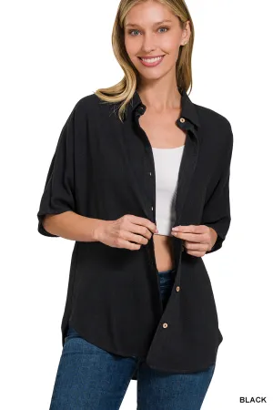 Linen Dolman Sleeve Shirt/Jacket | Stuffology Boutique
