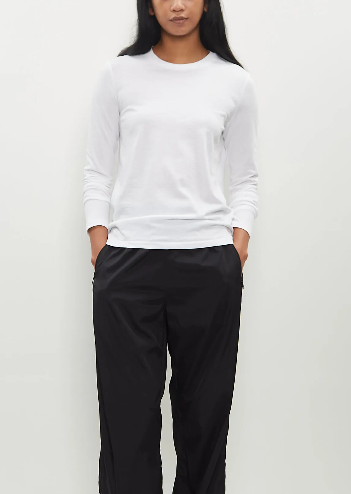 Long Sleeve Mini Boy T-Shirt — Optic White
