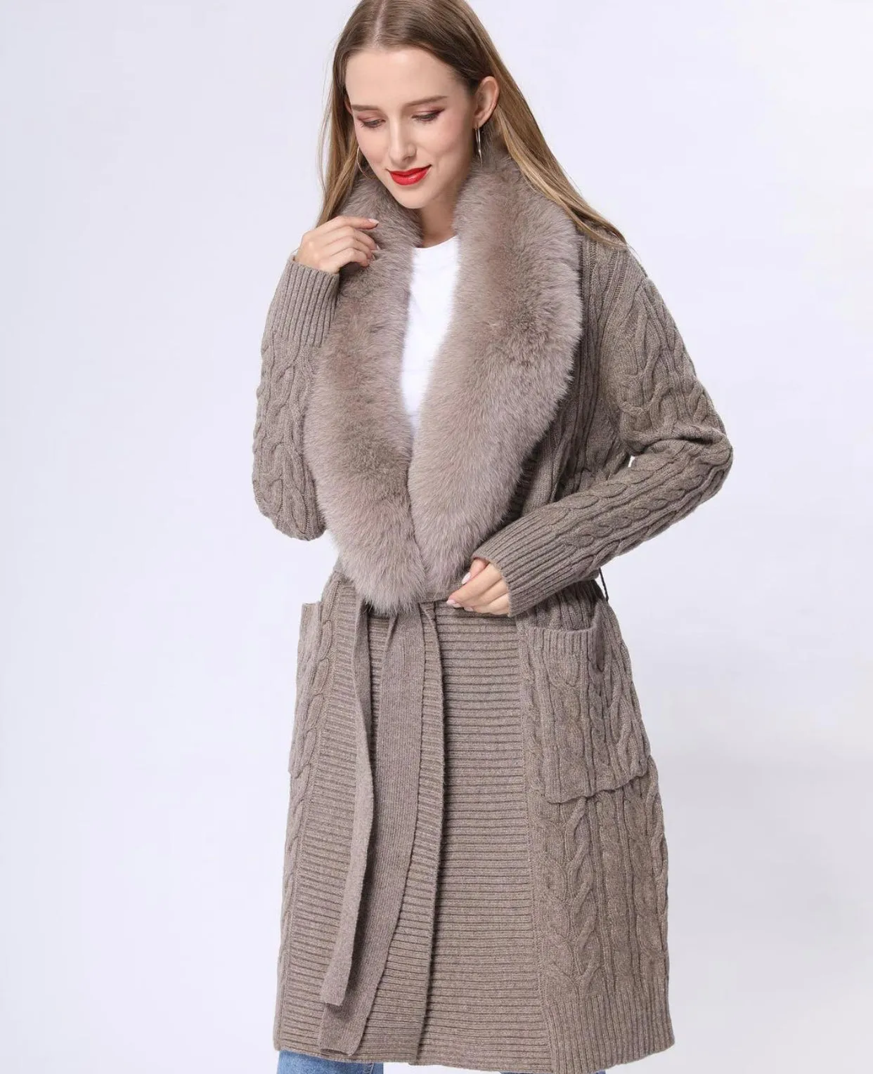 Luxurious Wrap knitted cardigan