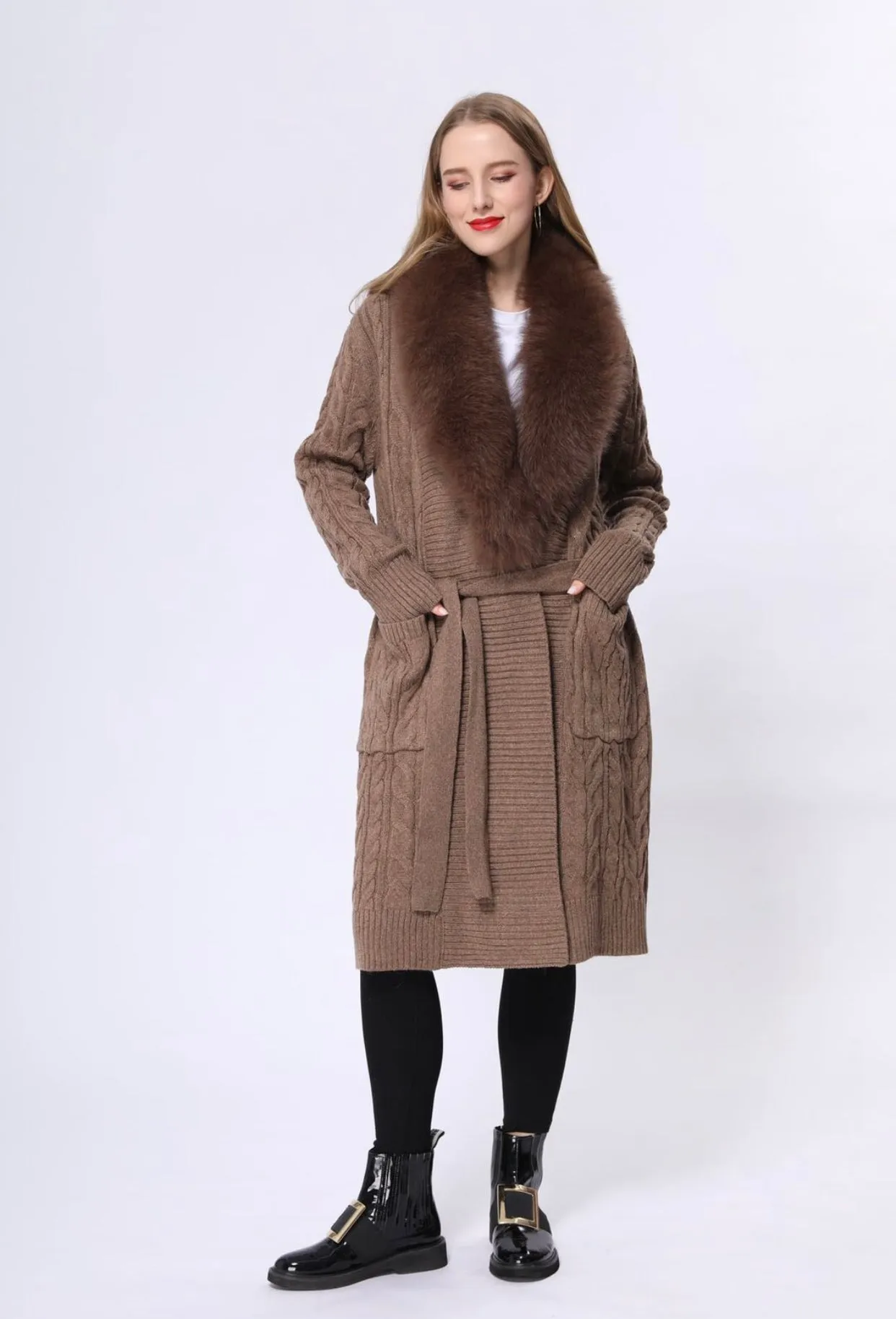 Luxurious Wrap knitted cardigan