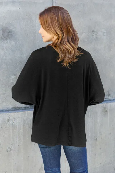 Luxuriously Soft Full Size Round Neck Long Sleeve T-Shirt