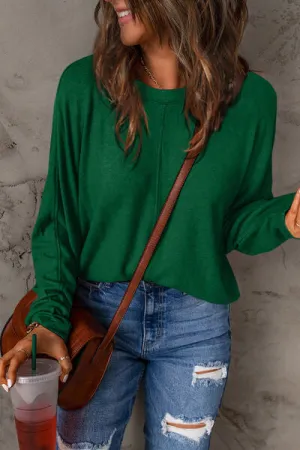 Luxuriously Soft Full Size Round Neck Long Sleeve T-Shirt
