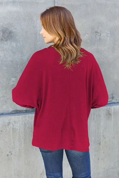 Luxuriously Soft Full Size Round Neck Long Sleeve T-Shirt