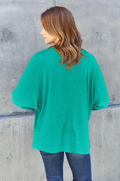 Luxuriously Soft Full Size Round Neck Long Sleeve T-Shirt