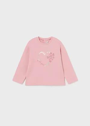 Mayoral 116 015 - Pink Long Sleeve T-Shirt