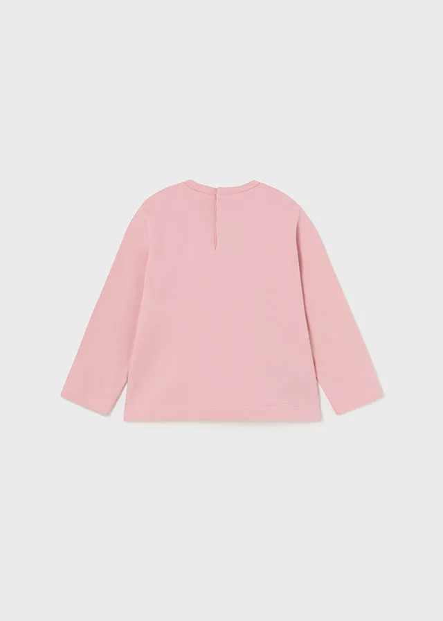 Mayoral 116 015 - Pink Long Sleeve T-Shirt
