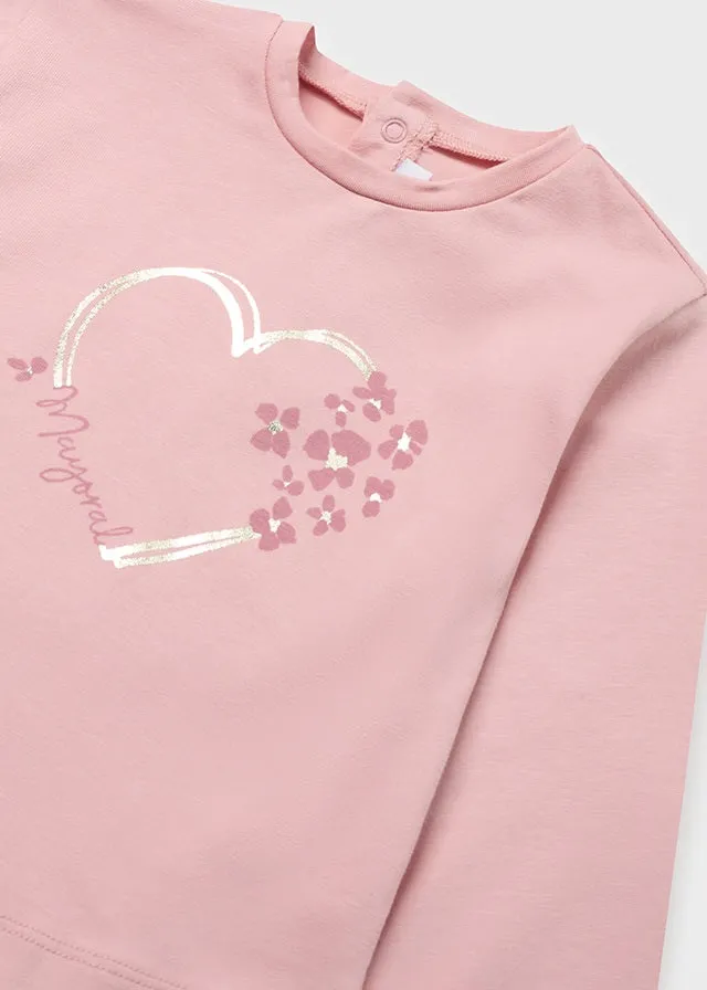 Mayoral 116 015 - Pink Long Sleeve T-Shirt