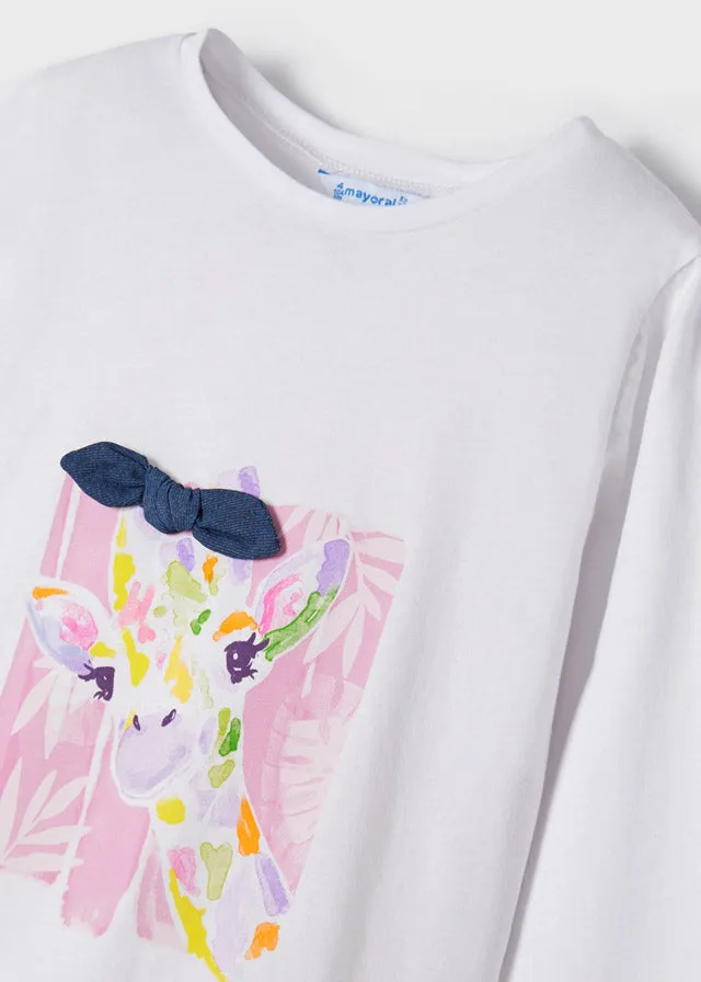 Mayoral 3049 053 - White Long Sleeve T-Shirt