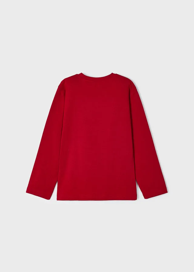 Mayoral 4018 047 - Red Long Sleeve T-Shirt