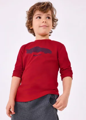 Mayoral 4018 047 - Red Long Sleeve T-Shirt