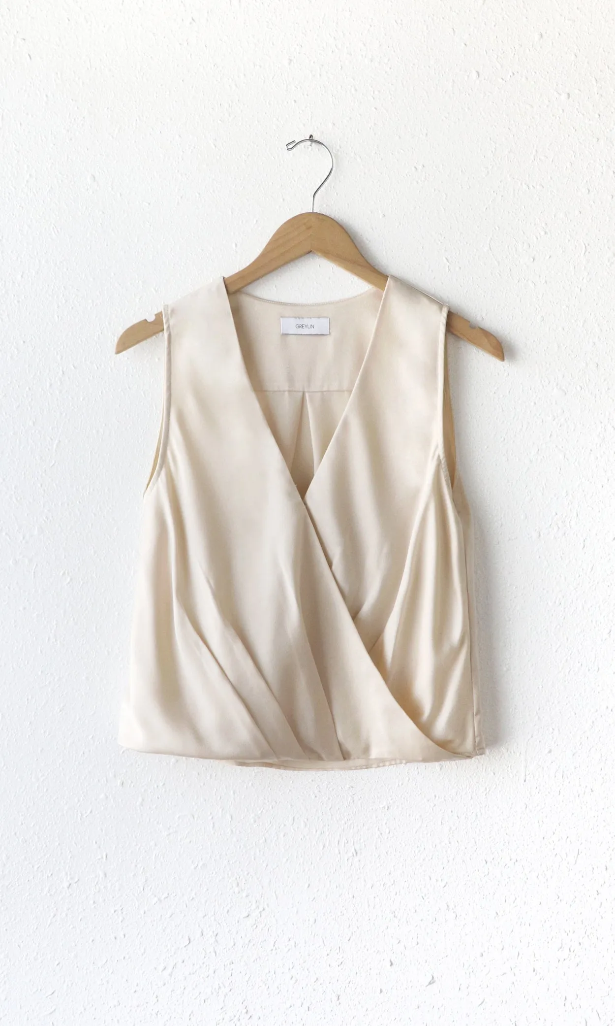 Melina Surplice Satin Top