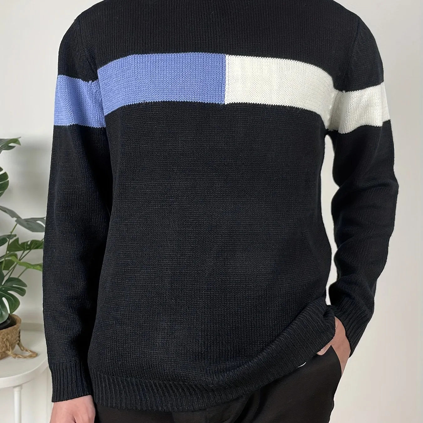 Men's Casual Pullover Knit Soft Sweater (Shirt Not Included)