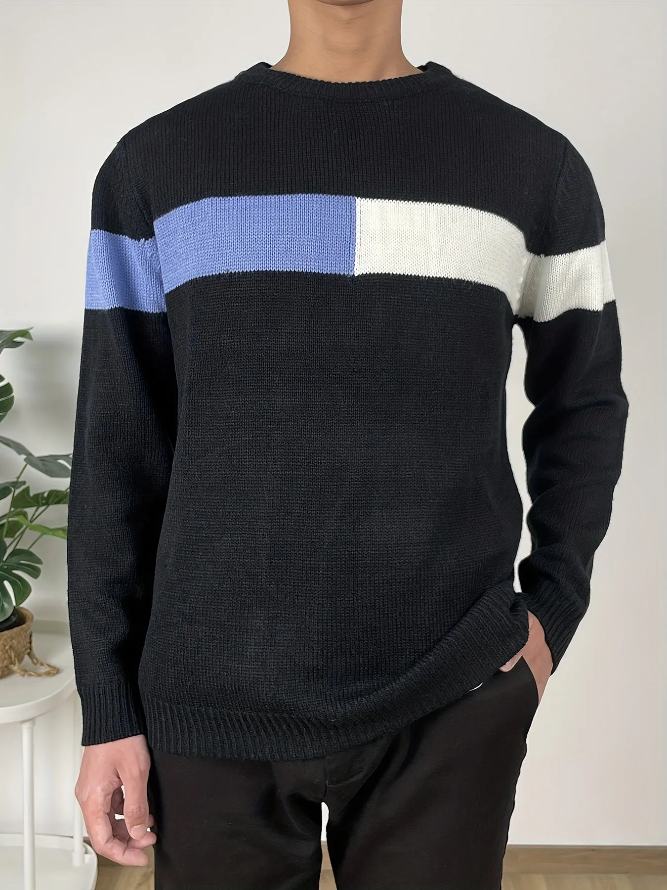 Men's Casual Pullover Knit Soft Sweater (Shirt Not Included)