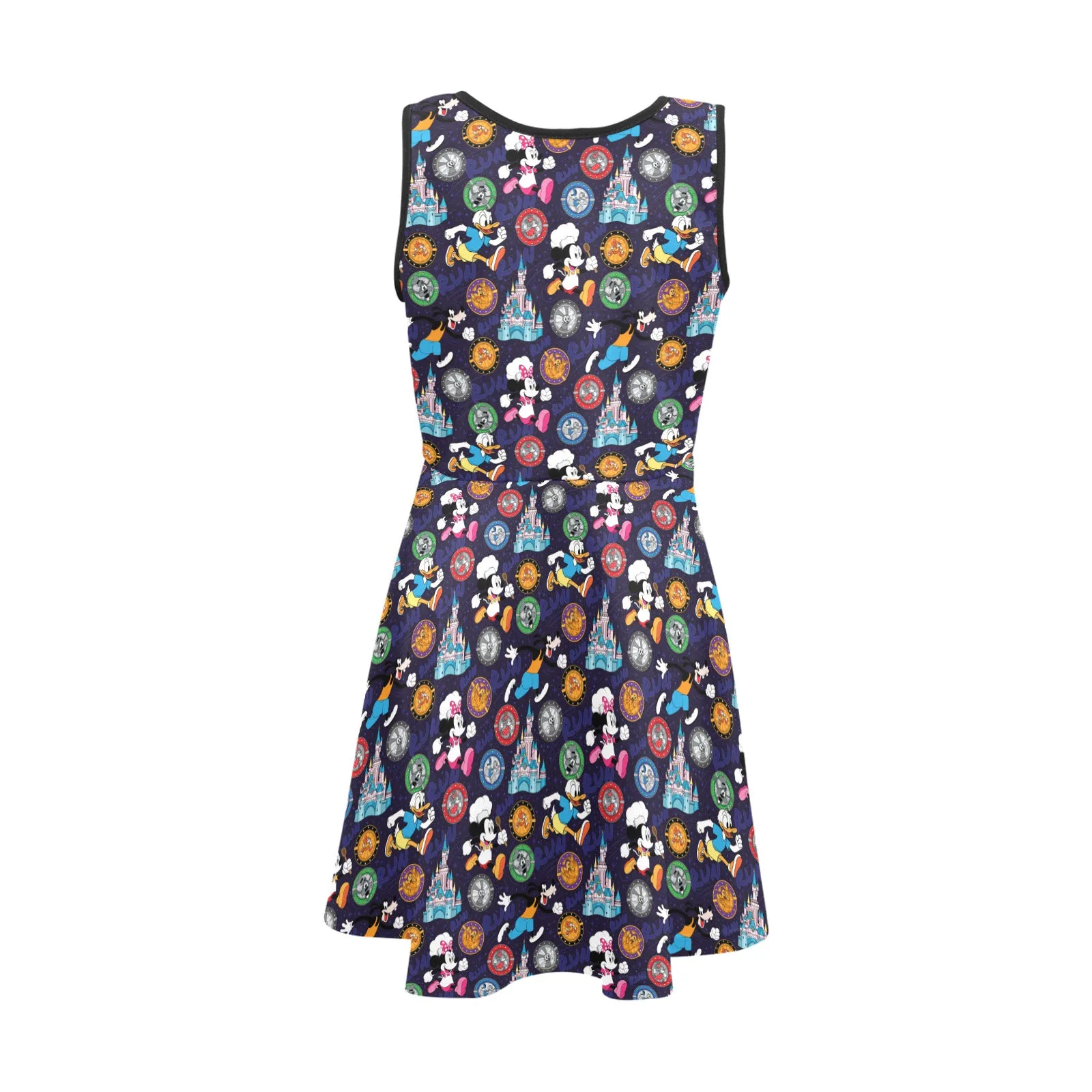 Mickey Wine And Dine Race Girls' Sleeveless Sundress
