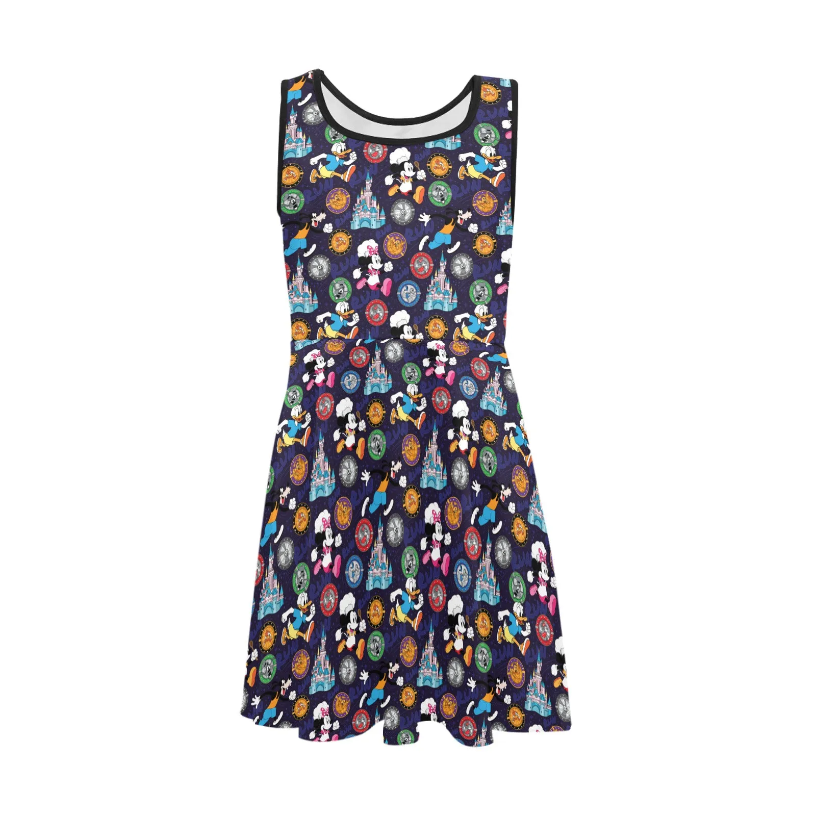 Mickey Wine And Dine Race Girls' Sleeveless Sundress
