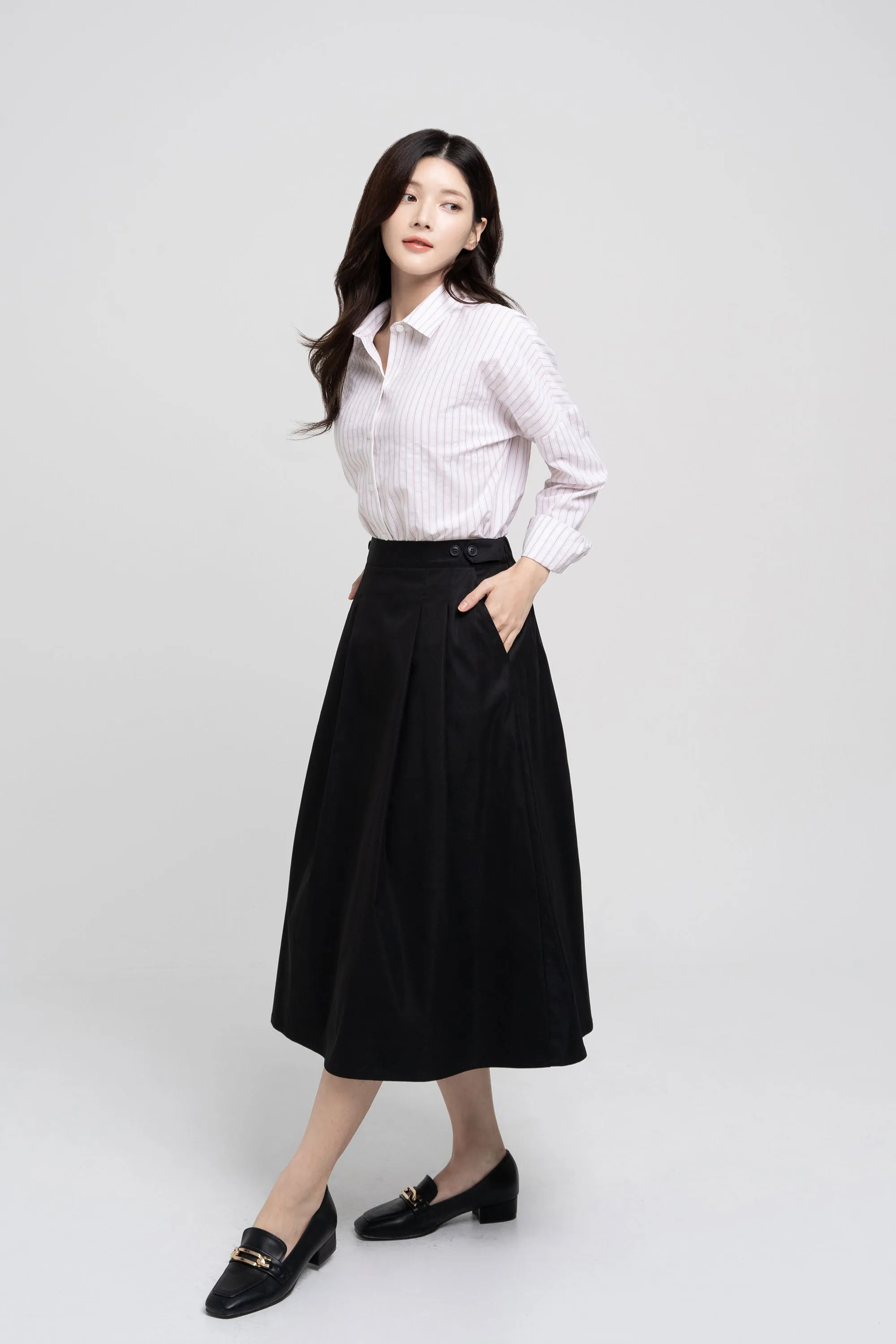 Midi Buttoned Skirt