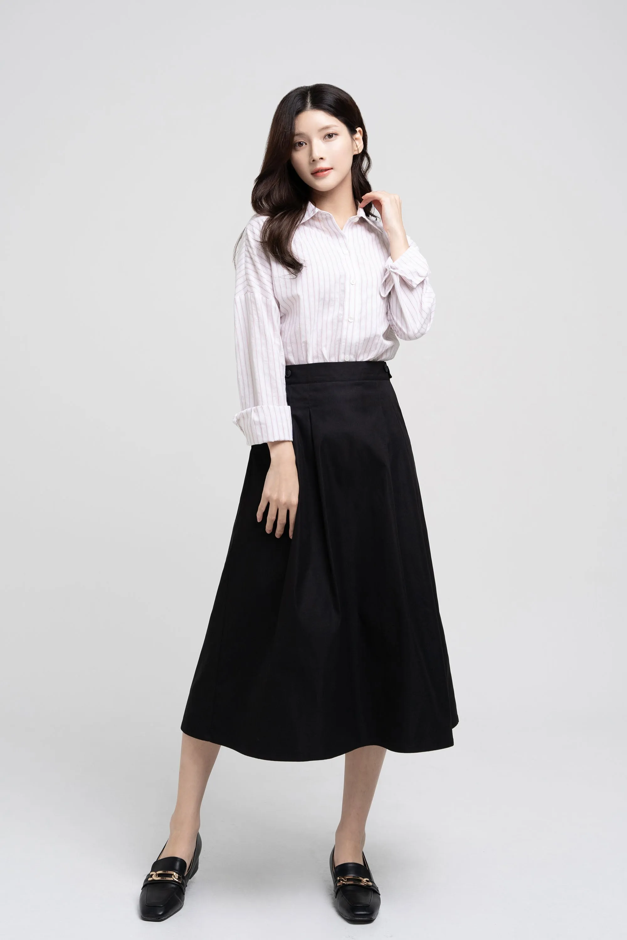 Midi Buttoned Skirt