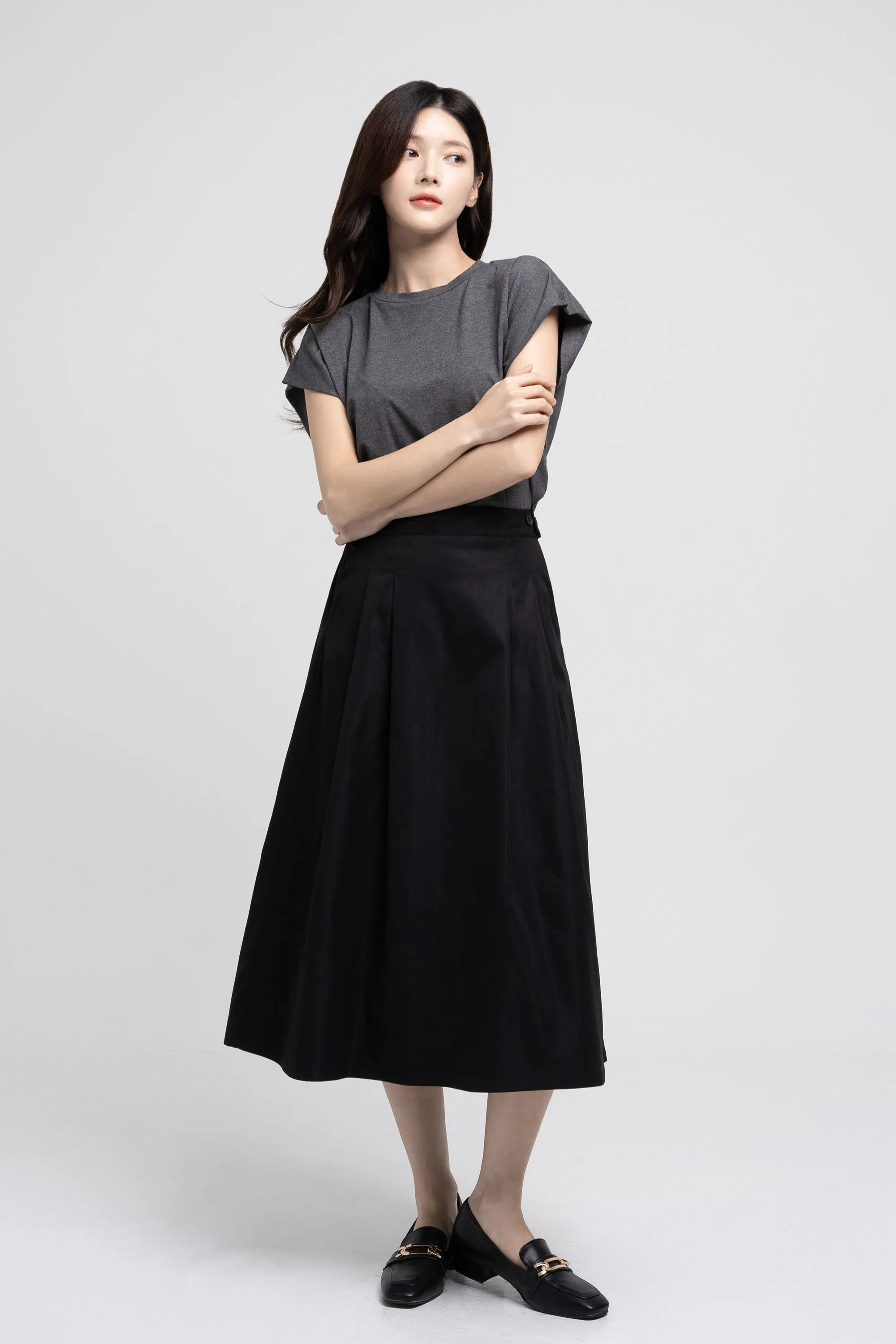 Midi Buttoned Skirt