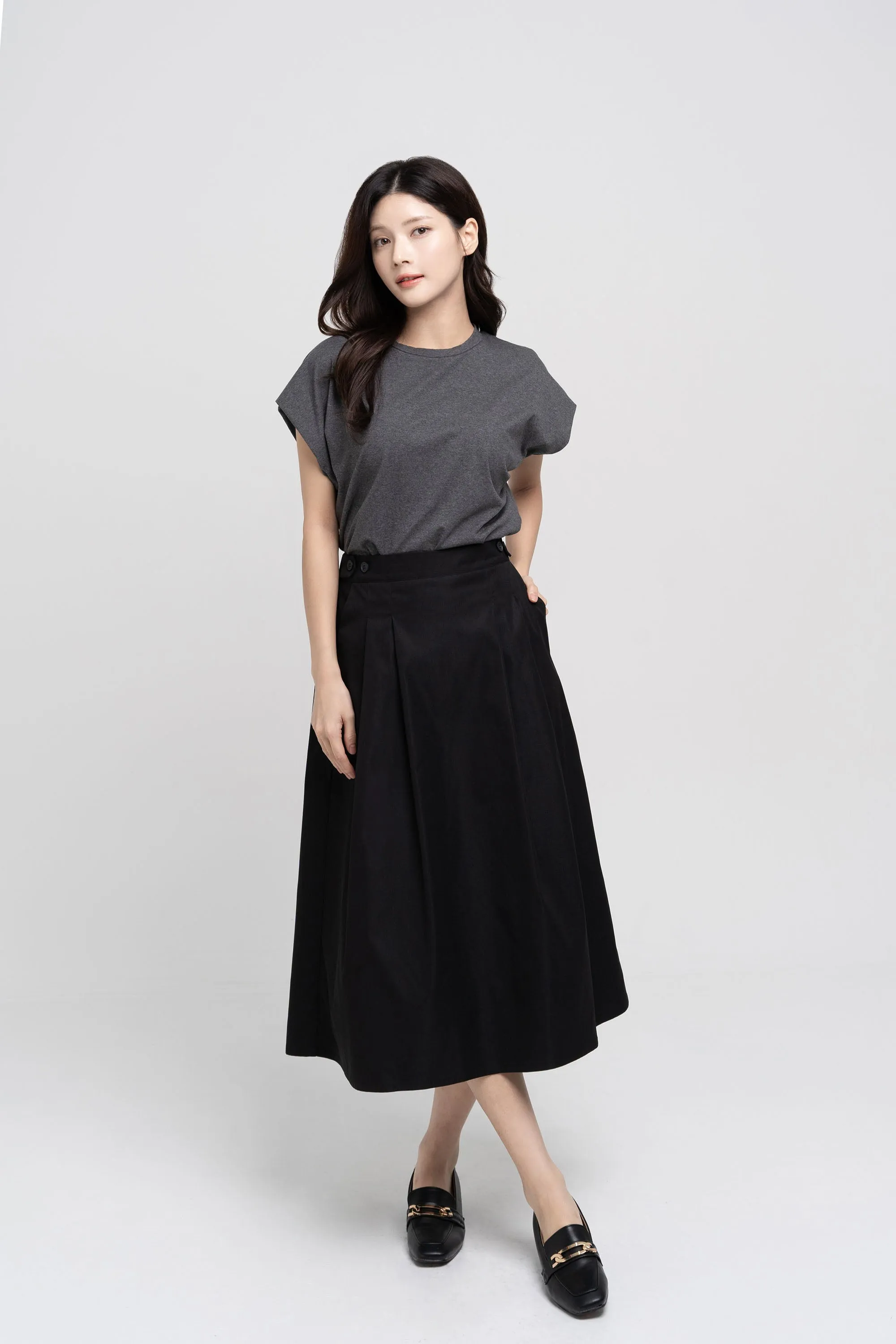 Midi Buttoned Skirt