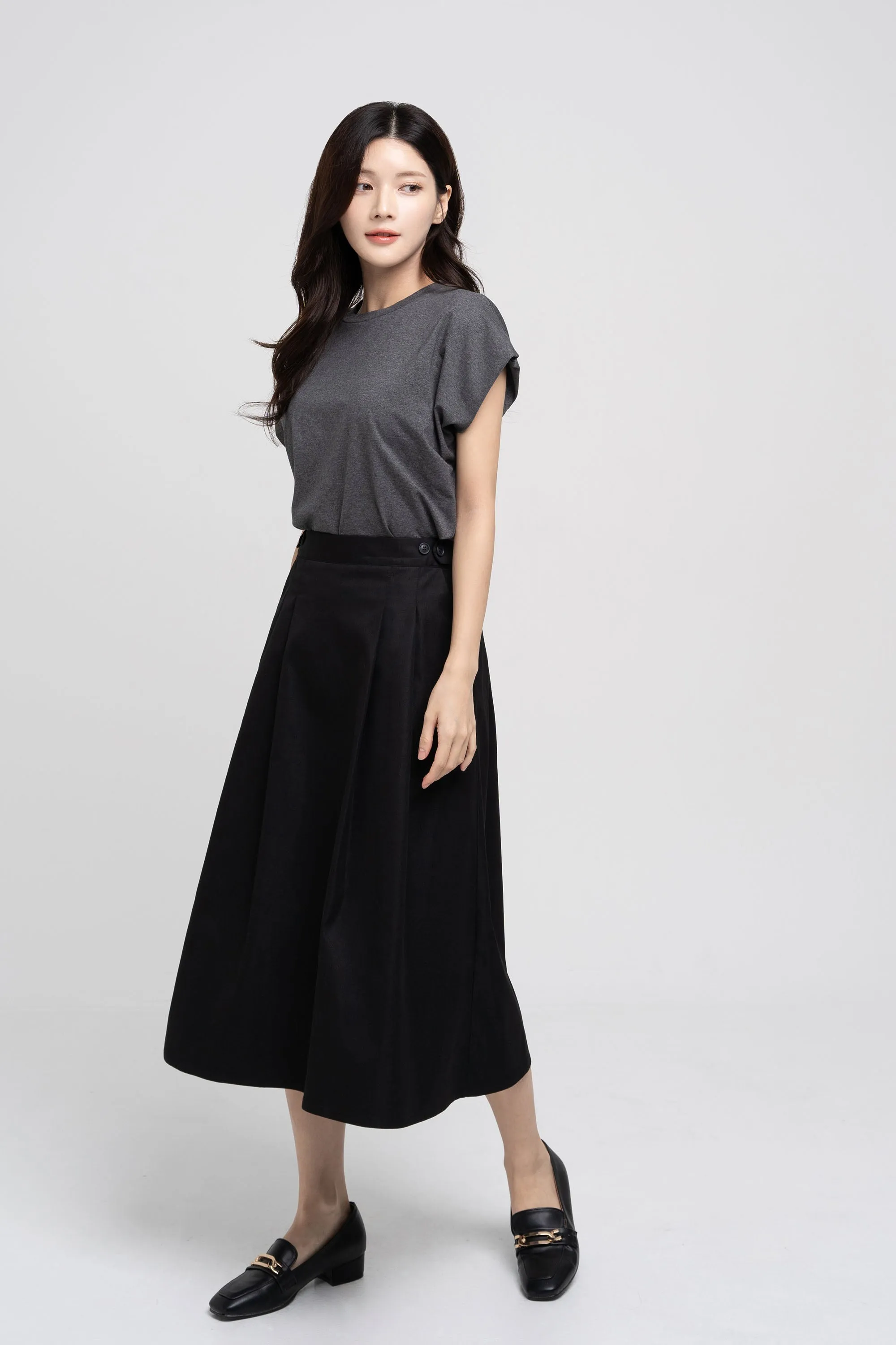 Midi Buttoned Skirt