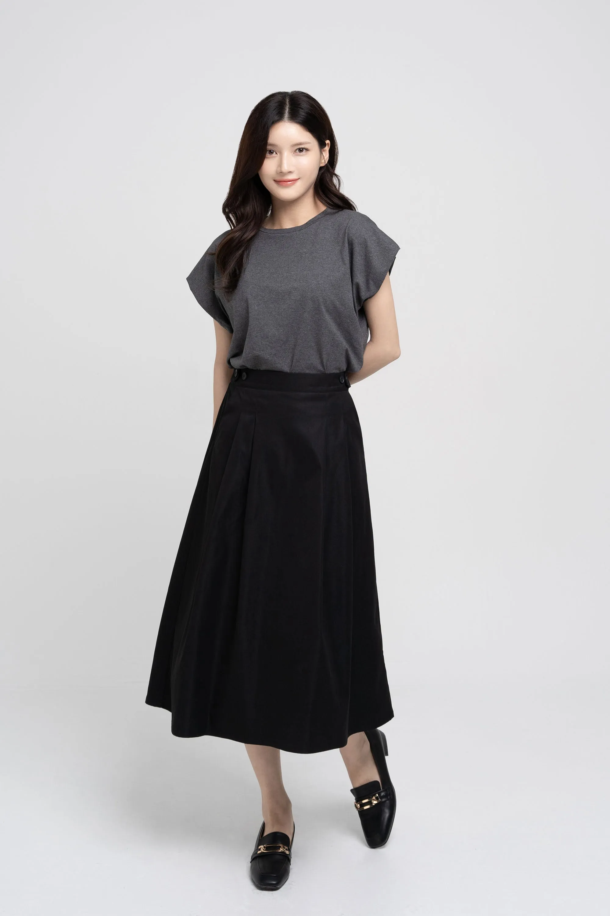 Midi Buttoned Skirt