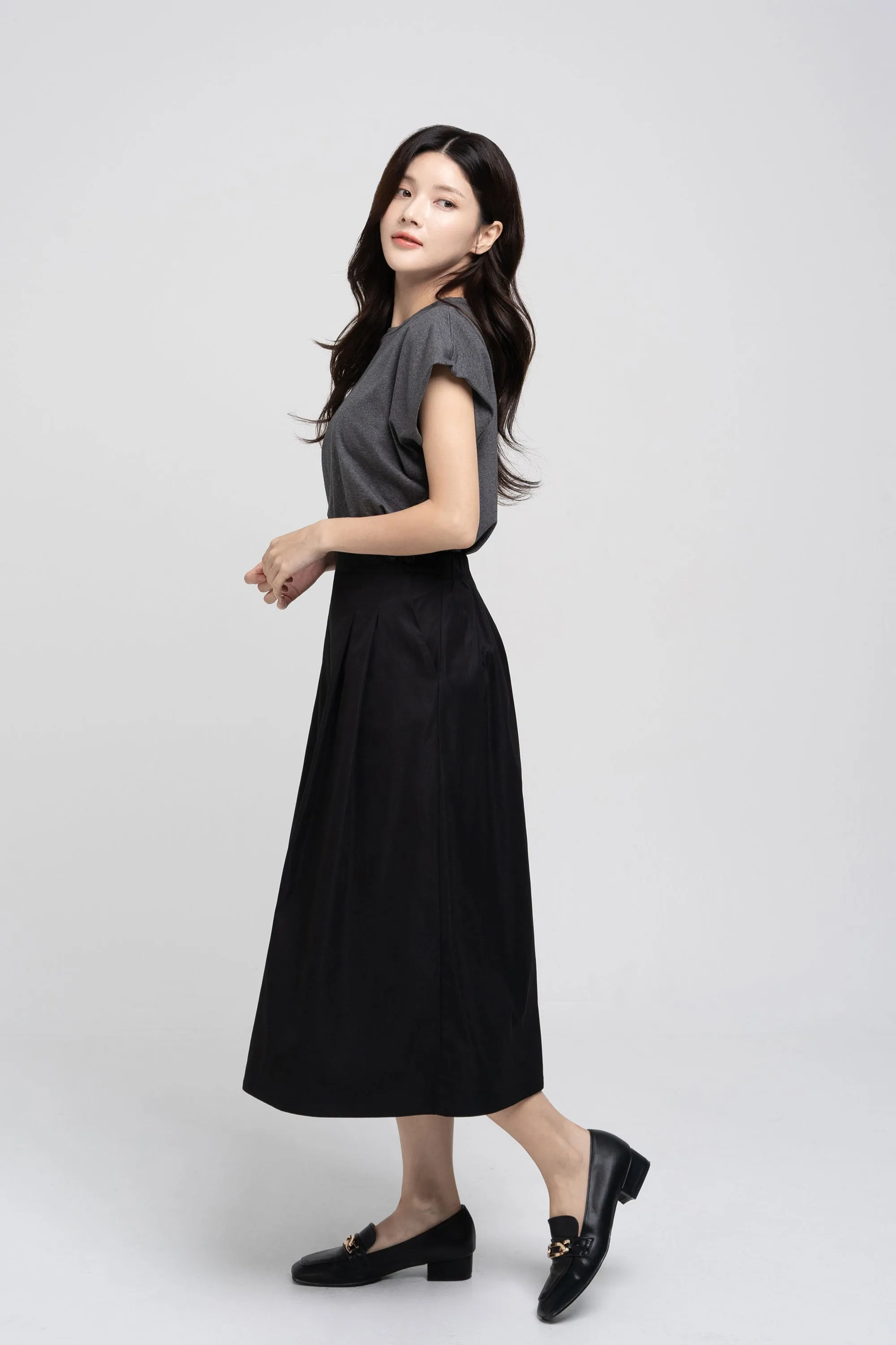 Midi Buttoned Skirt