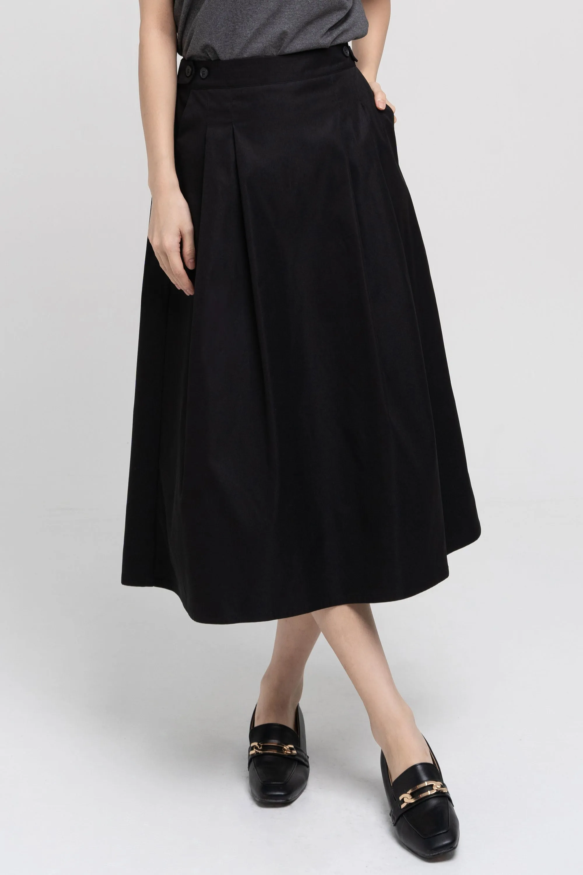Midi Buttoned Skirt