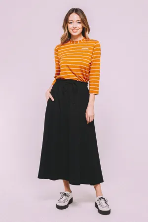 Midi Elastic Waist Skirt